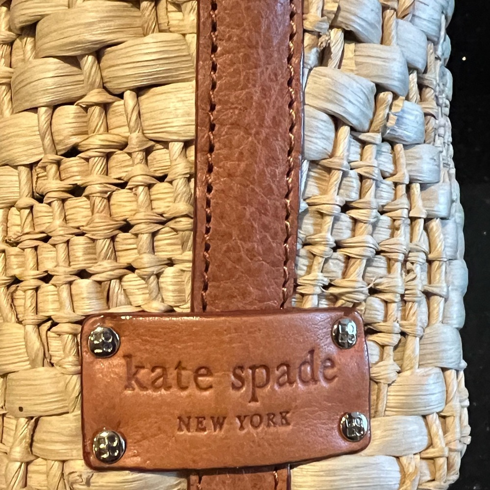 Kate spade straw/leather bag